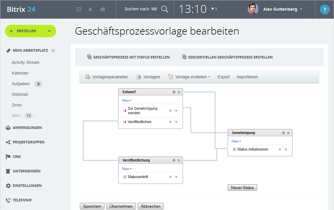 LINXYS Social Intranet Genehmigungs-Workflows