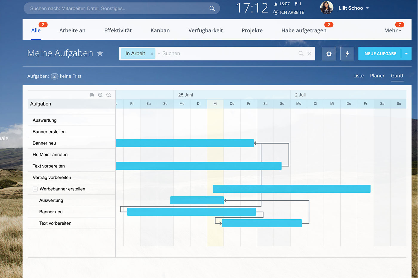 CRM mit Aufgaben- und Projektmanagement